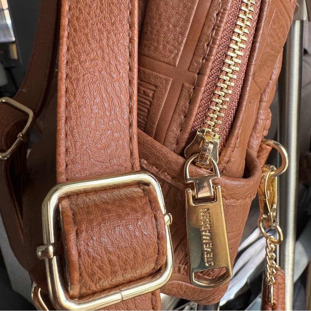 Steve Madden Tan Textured Mini Backpack - Picture 10 of 15